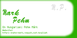 mark pehm business card