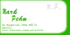 mark pehm business card